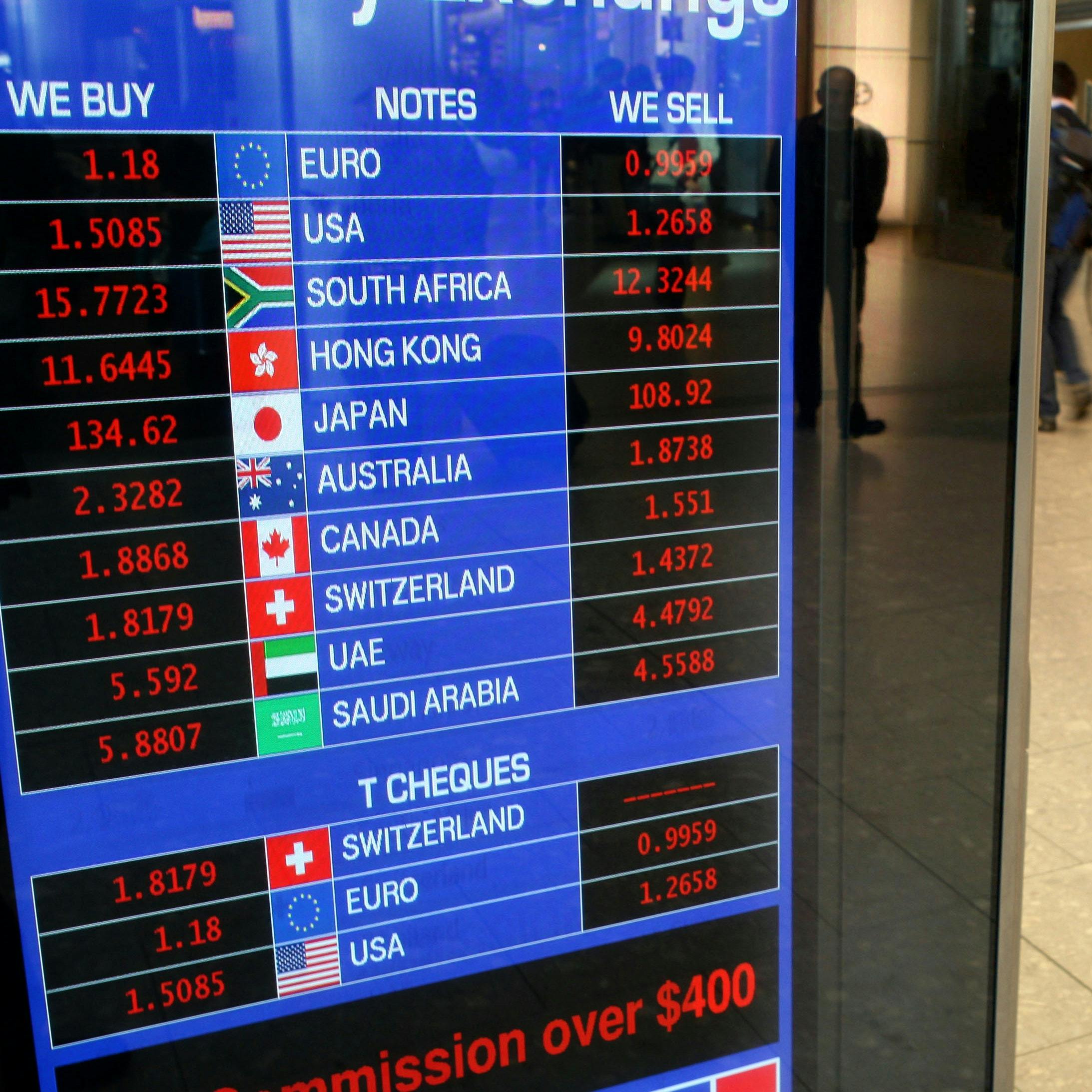 currency exchange at airport